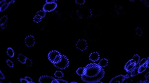 Blue Digital Bubbles Stock Footage 301713018