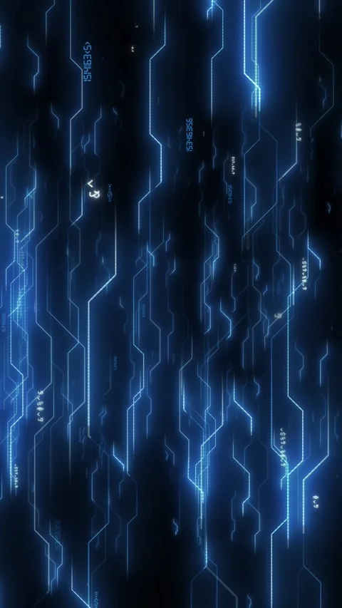 Blue Digital Circuit Data Lines Technology Background Video stock 341370233
