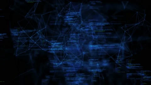 Blue Digital Codes Stock Footage 197096586