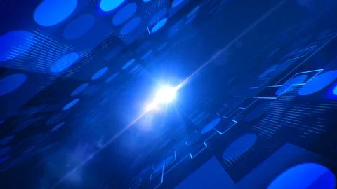 Blue digital corridor Stock Illustration