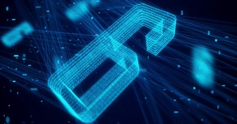 Blue digital countdown in dark background Video stock 140712616