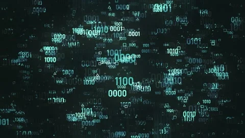 Blue Digital Data Code Video stock 153122021