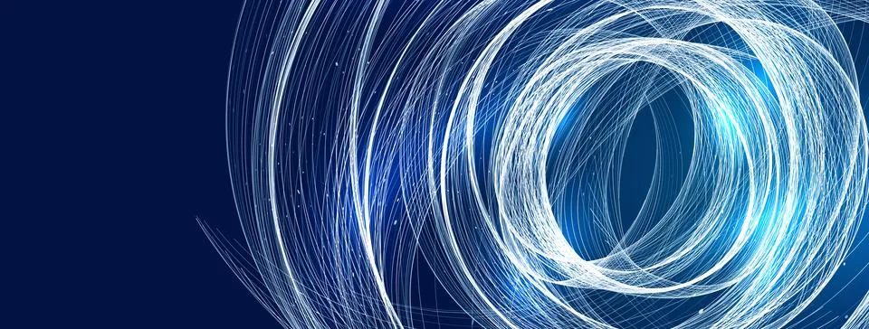 Blue Digital Data Flow Hurricane, Data Science Spiral Vortex Depth Tunnel, Big 스톡 일러스트