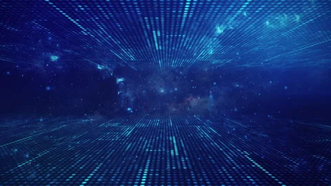 Blue Digital Data Lights Technology Background Animation Stock Footage 247988798