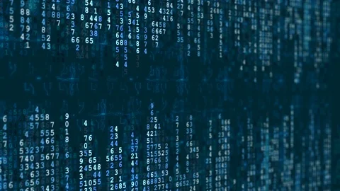 Blue Digital Data Matrix Animation. 스톡 동영상 90486923