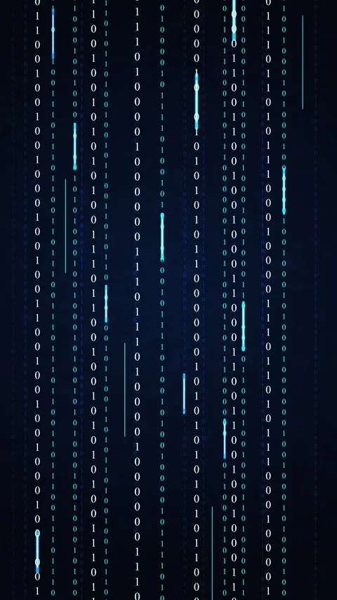 Blue digital data stream lines technology motion background Stock Footage 347556274