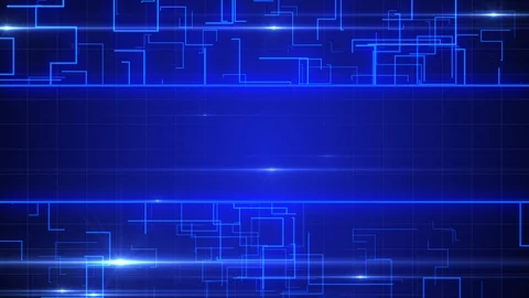 Blue digital data stream technology network background with lines Stock Footage 88964742
