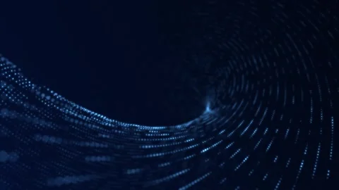Blue Digital Data Stream Technology Background Stock Footage 345526015