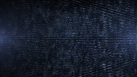 Blue digital data streams forming a fast perspective tunnel with depth and mo Stock Footage 331997408