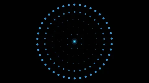 Blue Digital Dot Grid Tech Loading Screen Stock Footage 342263477