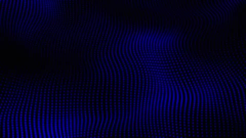 Blue digital dots form wave and black abstract background. Futuristic, Mode.. Video stock 247260813
