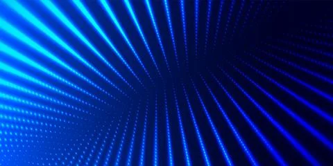 Blue Digital Dots Grid Abstract Background. Light Futuristic Technology Surface Stock Illustration