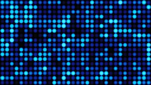 Blue digital electronic flickering light circles in grid pattern Stock Footage 275092550