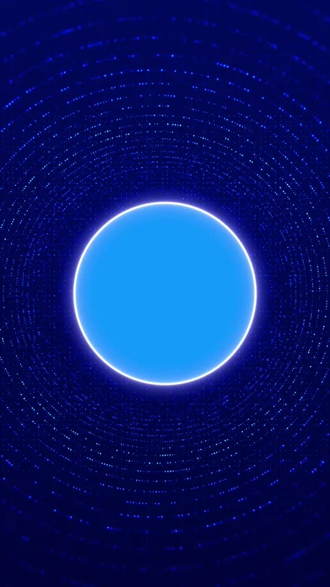 Blue Digital Energy Sphere with Particle Data Rings 動画素材 341360687