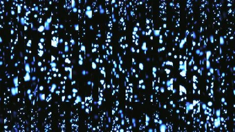 Blue digital falling particles data matrix texture Ilustração Stock