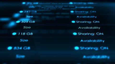 Blue Digital Futuristic Computer Server Concept - Corporate Network Stock Photos