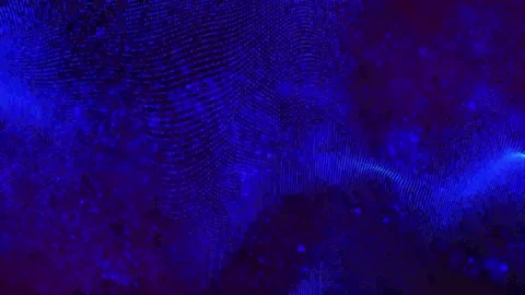 Blue digital futuristic technology dot wave or flowing animated abstract ba.. Stock Footage 296478252