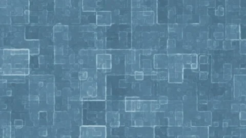 Blue Digital Geometric Square Background With Abstract Tech Circuit Pattern Stock Footage 310945977