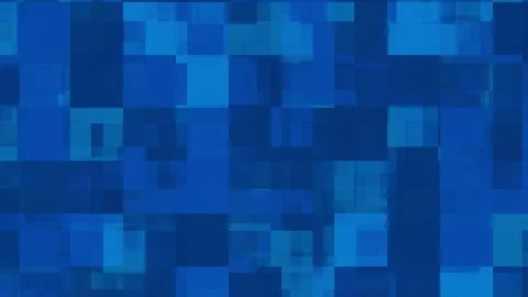 Blue digital glitch loopable abstract pixelated background, modern tech Stock Footage 331685284