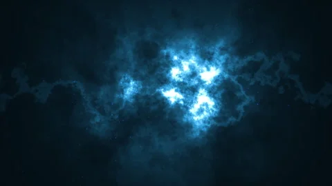 Blue digital glitter bokeh for technology presentations Stock Footage 252758106