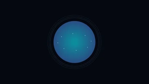 Blue Digital Glowing Circle and Orbital Rings Tech Motion Stock Footage 342779688