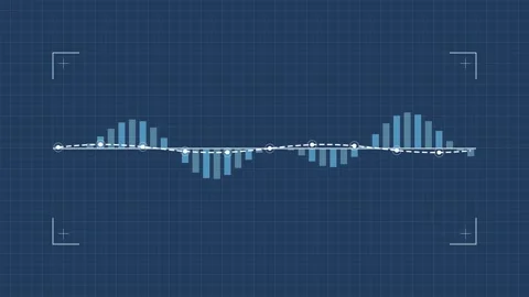 Blue Digital Graph with Growing Bars on Grid Background - Business Growth C.. Stock Footage 346661927