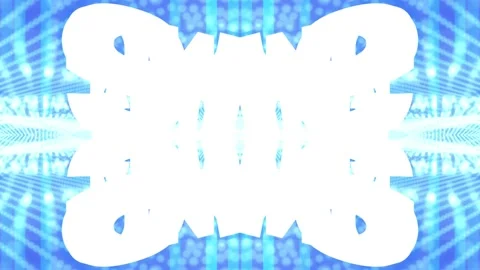 Blue Digital Grid Abstract Background with White Typography Shapes Stock Footage 347450258
