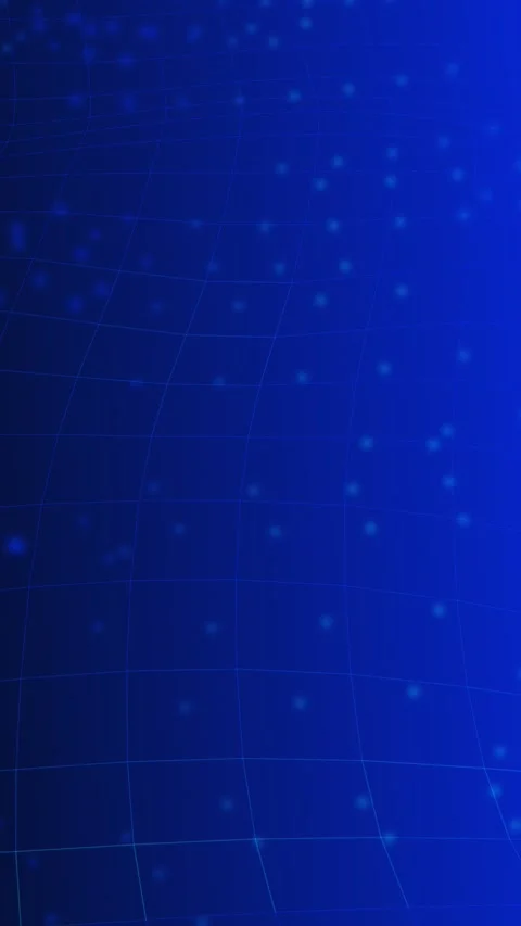 Blue digital grid with glowing particles, abstract technology background Stock Footage 340332227
