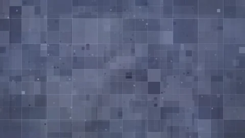 Blue digital grid pattern, abstract pixelated square texture, loopable Stock Footage 329085733