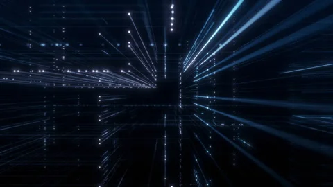 Blue Digital Grids Background Stock Footage 250097395