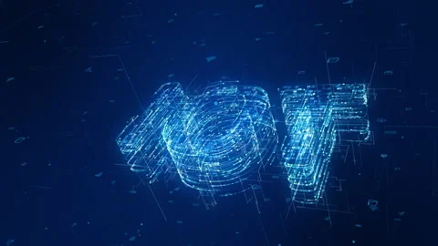 Blue digital IOT (Internet of things) logo with futuristic technology icon Stock Footage 159462900