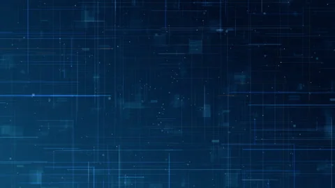Blue digital line and grid perspective technology abstract background Stock-Footage 243823419