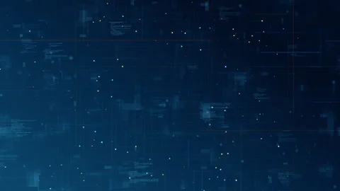 Blue digital line and grid perspective technology abstract background Stock Footage 243823463
