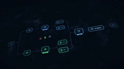 Blue Digital Matrix Animation with Hybrid Search RAG and Rank Fusion Concept 스톡 동영상 339301925