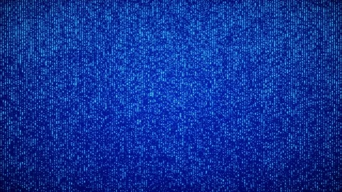 Blue Digital Matrix Binary Code Falling Background Animation Stock Footage 337924765