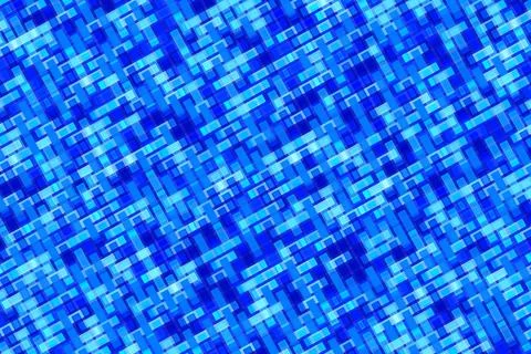 Blue digital mosaic pattern with small squares and lines Stock Photos