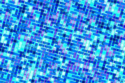 Blue digital mosaic pattern with small square tiles Stock Photos
