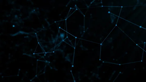 Blue digital network plexus blockchain technology 4k Stock Footage 262629188