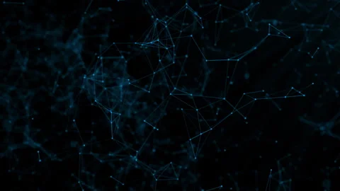 Blue digital network plexus blockchain technology 4k Stock Footage 262629343