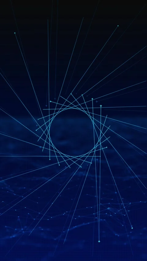 Blue Digital Network Spiral with Connected Technology Nodes 스톡 동영상 341346125