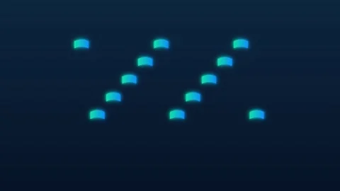 Blue Digital Particle Arrow Motion Graphic HUD Stock Footage 341844909