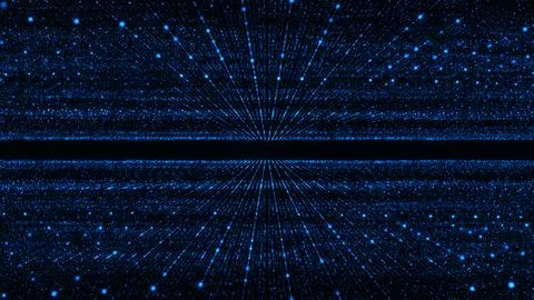 Blue digital particle field 스톡 일러스트