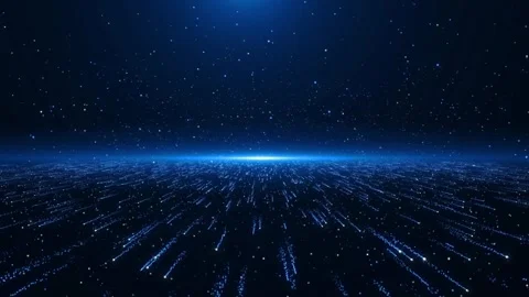 Blue Digital Particle Grid Data Network Motion Background Stock Footage 341140142