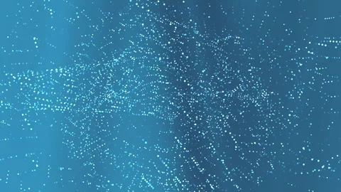 Blue digital particle network and swirling point cloud abstract background Stock Footage 327809037