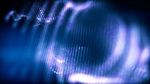 Blue digital particle wave glowing abstract cyber technology background Stock Footage 341857237