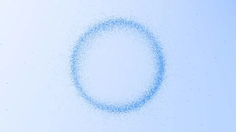 Blue digital particles forming abstract data orb with soft glow and smooth .. Stock Illustration