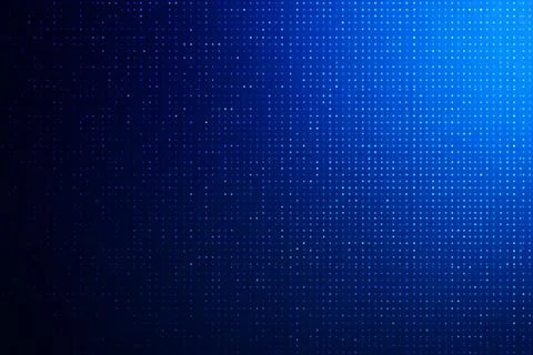 Blue digital particles wave with glowing light lines and dots in motion Stock Illustration