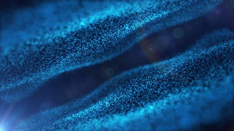 Blue Digital Particles Wave, Social Media Stock Footage 242668162