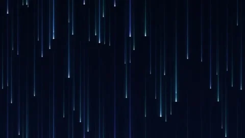 Blue digital rain laser lines falling downward seamless loop animation Stock Footage 347449011