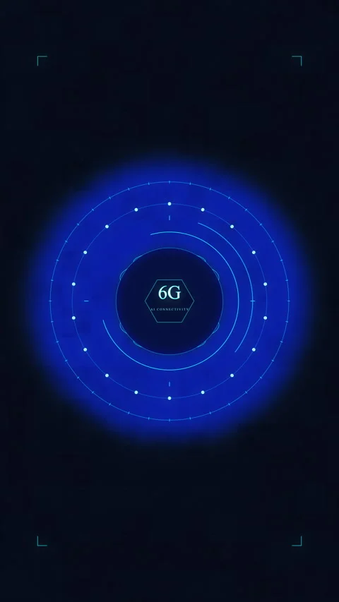 Blue digital ring pulse motion graphic, concentric data signal loop, glowin.. Stock Footage 348326158